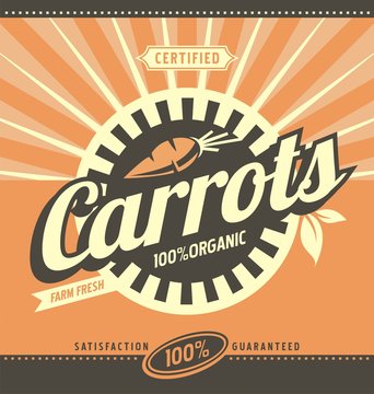 Carrots retro ad concept layout
