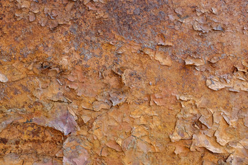 wall texture covered with cracked paint. Vintage wooden wall texture background