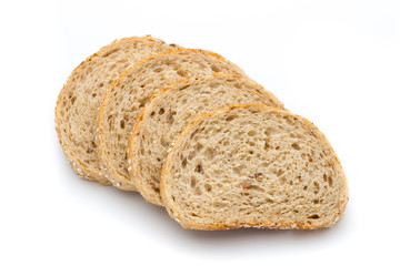 Bread isolated on the white background.