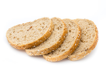 Bread isolated on the white background.