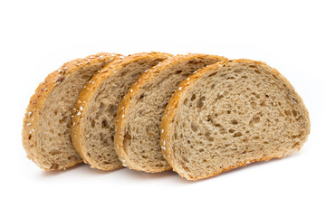 Bread isolated on the white background.