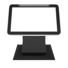 Trade show booth LCD kiosk stand.