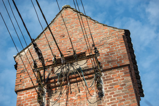 Detail of an old High Voltage Transformer