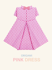 Origami pink dress