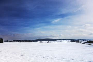 Winter landscape Bavaria Germany