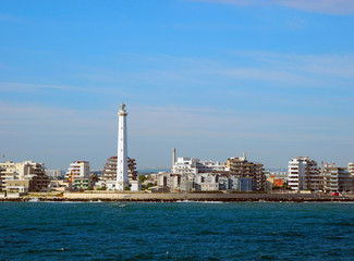 The lighthouse in the city of Bari, Italy.