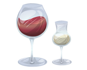wine and grappa