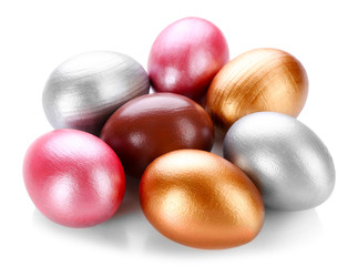 Easter eggs isolated on white background