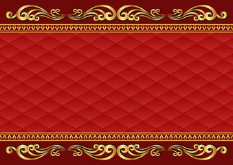antique background with golden ornaments