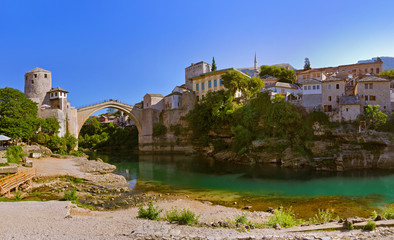 Fototapeta premium Cityscape of Mostar - Bosnia and Herzegovina