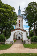 Fototapeta premium View of Evangelical Lutheran Church in Dundaga. Latvia, 1766 