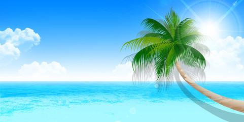 Plakat 海　夏　風景　背景