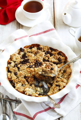 Chocolate pear crumble