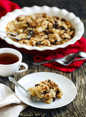 Chocolate pear crumble