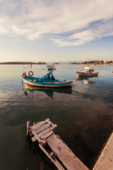 Obraz premium Boats Moored at Ayvalik