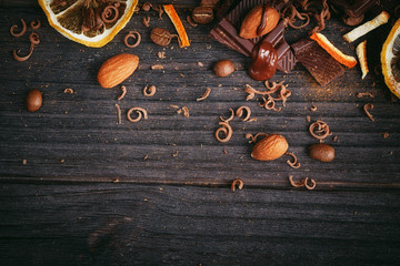 Chocolates background.