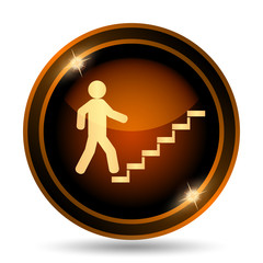 Businessman on stairs - success icon