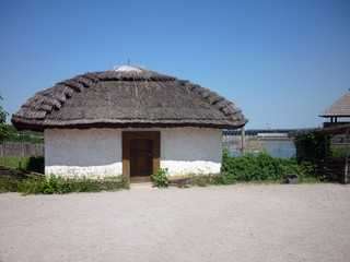 Fototapeta na wymiar Small house where the cossacks lived