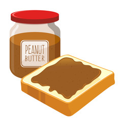 Peanut Butter Spread on a Bread