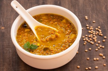 Dal Indian lentil curry soup