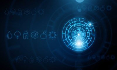 High technology blue background