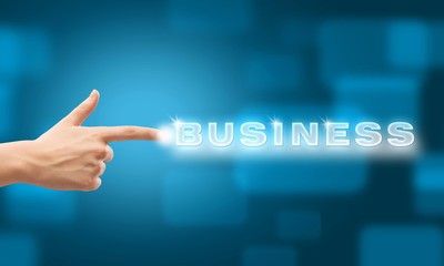 Obraz premium Word business on modern interface
