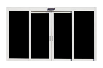 White metal door isolated on white background