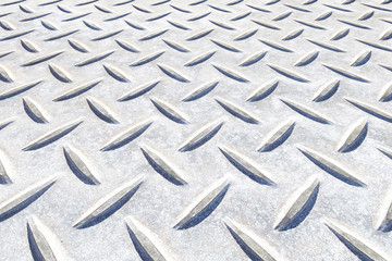 Close - up Diamond plate metal texture and background