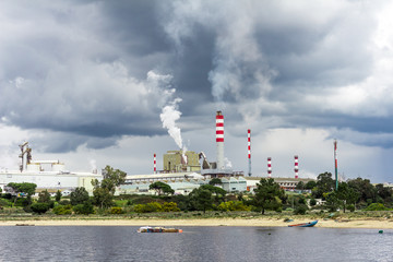 Factory Red smokey chimney
