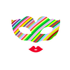 venice mask color illustration