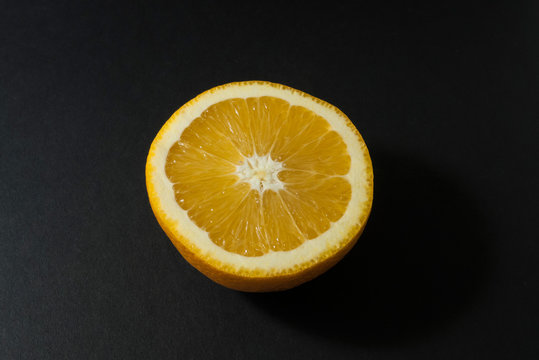 Orange cut close-up