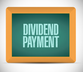 dividend payment chalkboard sign concept