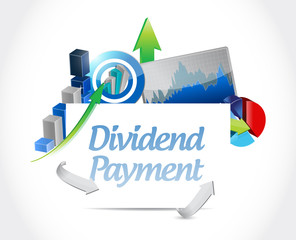 dividend payment business graph sign concept