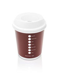 coffee paper cup to go isolated on white background