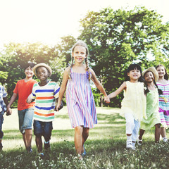 Fototapeta premium Children Friendship Togetherness Smiling Happiness Concept