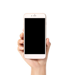 Touch  smartphone in hand