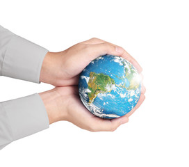  hand holding globe Elements of this image furnished by NASA