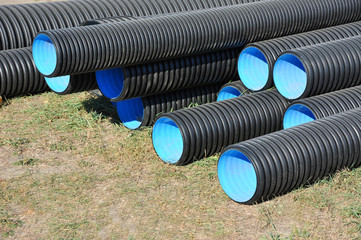 Stacked PVC pipe