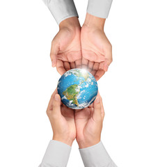  hand holding globe Elements of this image furnished by NASA
