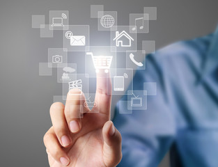 pressing modern social buttons