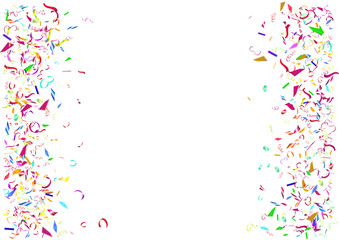 Abstract colorful confetti background. Isolated on the white background.