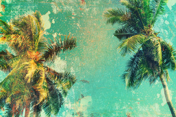 Palm Tree Tropical Background Travel Design Shabby