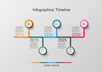 Time line infographic and icons vector design template.