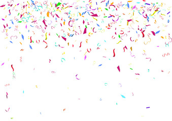 Abstract colorful confetti background. Isolated on the white background.