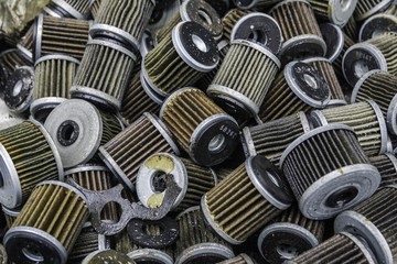 Assorted used oil filter of motorcycle / car / machine