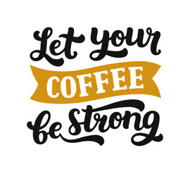 Vector coffee lettering