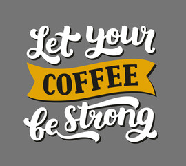 Vector coffee lettering