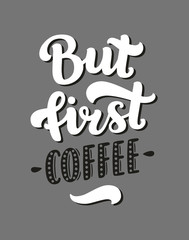 Vector coffee lettering