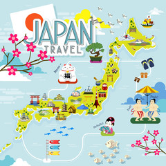 Japan travel map