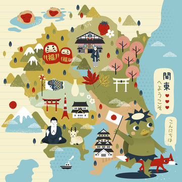 lovely Japan travel map
